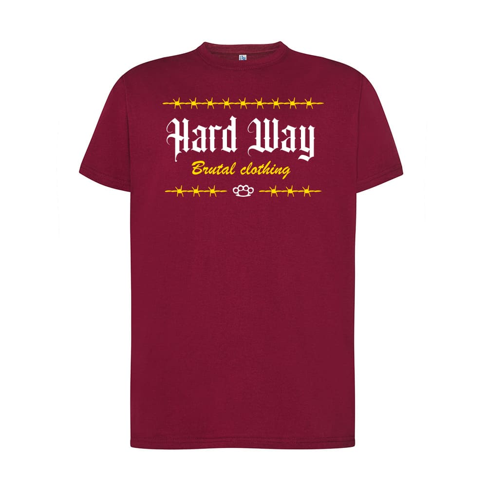 Camiseta Hard Way "Logo/Espino" - Granate