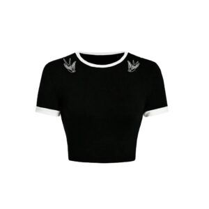 Camiseta Crop Hard Way "Golondrina" - Entallada