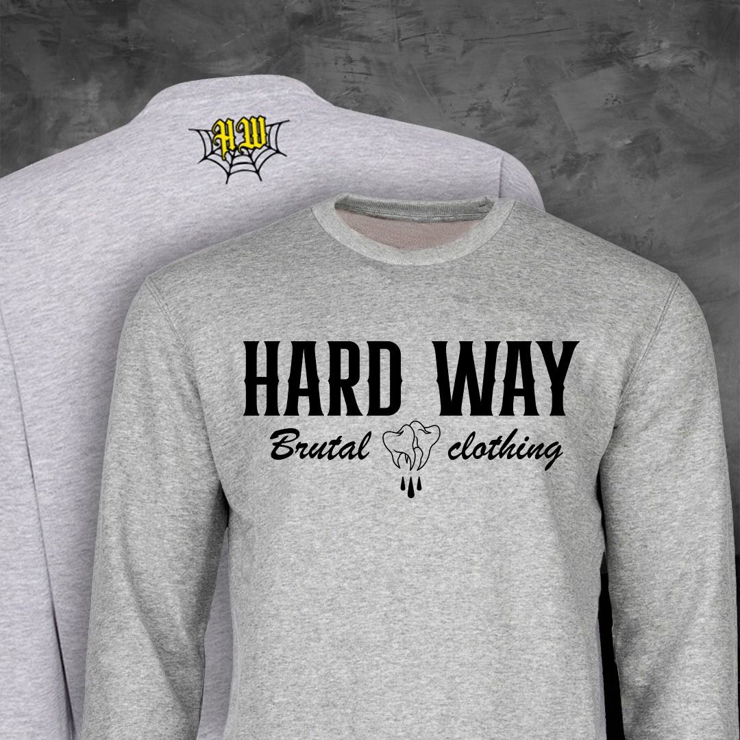 Sudadera Hard Way "Logo Muelas" - Gris - Imagen 3