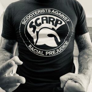 Camiseta "Scooterist Against Racial Prejudice"