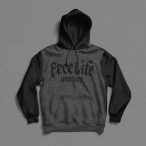 Sudadera FreeLife "Negra/Gris" - Con Capucha