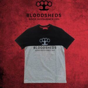 Camiseta Bloodsheds "Bicolor Gris/Negra"