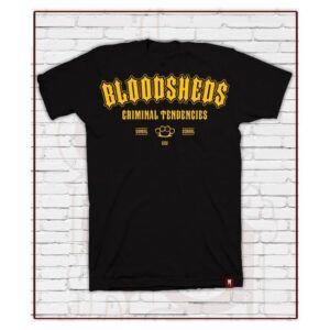 Camiseta Bloodsheds "Criminal Tendences" - Letras amarillas
