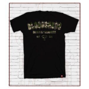 Camiseta Bloodsheds "Criminal Tendences" - Letras camuflaje