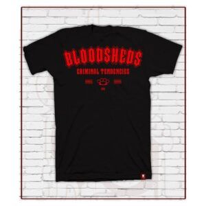 Camiseta Bloodsheds "Criminal Tendences" - Letras rojas