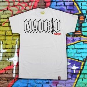 Camiseta Bloodsheds "Madrid Cuchillo" - Blanca