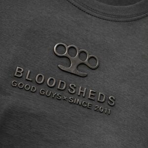 Camiseta BloodsHeds "Logo 3D Grande" - Logo Negro